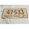 Image 1 : 1971 Saskatchewan License plate