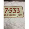 Image 3 : 1971 Saskatchewan License plate