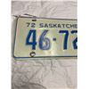 Image 2 : 1972 Saskatchewan License plate