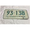 Image 1 : 1974 Saskatchewan License plate