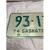 Image 2 : 1974 Saskatchewan License plate