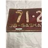 Image 2 : 1938 Saskatchewan License plate