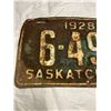 Image 2 : 1928 Saskatchewan License plate