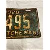 Image 3 : 1928 Saskatchewan License plate