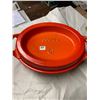 Image 2 : Cast iron enamel roasting pot, with lid - Cousances, France - 12"