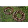 Image 3 : 2 tractor steel wheels - 33" across *Item located off-site*