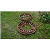 Image 4 : 2 tractor steel wheels - 33" across *Item located off-site*
