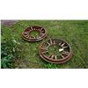 Image 5 : 2 tractor steel wheels - 33" across *Item located off-site*