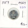 Image 1 : 1959 Canadian Silver 10 Cents. MS-64. Bright White.