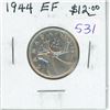 Image 1 : 1944 Canadian Silver 25 Cents. World War II issue. EF-40.