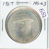 Image 1 : 1967 Canadian Silver Dollar. MS-63.