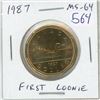 Image 1 : 1987 Canadian Loonie. The first Loonie issued. MS-64.