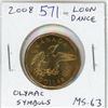 Image 1 : 2008 Loon Dance Loonie with Olympic Symbols. MS-63 from an original roll.