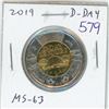 Image 1 : 2019 D-Day Toonie. MS-63 from an original roll.