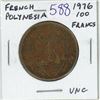 Image 1 : French Polynesia, 1976 100 Francs. Uncirculated.