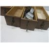 Image 5 : 6 antique sewing machine drawers with assorted sewing items