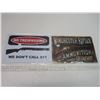 Image 1 : no trespassing and Winchester tin sign - 8"x11.75"
