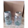 Image 1 : Two 1 quart Gem Jars in blue Glass