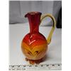 Image 2 : Blown glass, orange pitcher