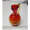 Image 3 : Blown glass, orange pitcher