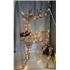 Image 4 : 2 large Christmas outdoor, pink reindeer - lights work, very nice