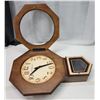 Image 4 : Caravelle man cave, wooden pendellum clock - runs - 26"H x 17"W