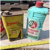 Image 4 : Lot of tins & motor fluids/containers. Includes: John Deere Engine Oil - mostly full