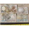 Image 2 : 4 French bank Notes - World War II Era - 1939, 1940, 1942, 1943