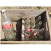 Image 2 : Wooden Coca-Cola box with glass Coca-Cola bottles + plastic Coke bin with glass bottles
