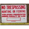 Image 1 : "No Trespassing" Tin sign
