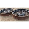 Image 2 : Pair of Black 22" Antique metal tires