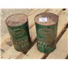 Image 1 : 2 Esso HDX plus Motor oil - 1 quart tins- full