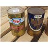 Image 3 : 3 HD7 Heavy duty motor oil tins (2 full, 1 mostly full) & an Esso motor oil - full