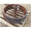 Image 2 : Antique 34" diameter metal tractor tire 10"w rim