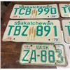 Image 2 : 6 Saskatchewan license plates - Pair of 1977, pair of 1979, and 1979-80 motorcycle