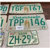Image 3 : 6 Saskatchewan license plates - Pair of 1977, pair of 1979, and 1979-80 motorcycle
