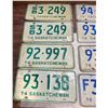 Image 2 : 8 Saskatchewan license plates - Pair of 1974 School bus, pair of 1974s, 4-1976 licence farm plates