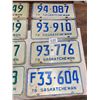 Image 3 : 8 Saskatchewan license plates - Pair of 1974 School bus, pair of 1974s, 4-1976 licence farm plates