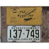 Image 1 : 1955 Sask License plate - in original sleeve