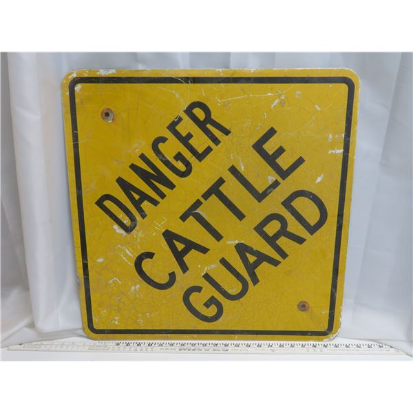danger cattle guard sign - 24