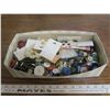 Image 1 : large box of buttons and sewing accessories
