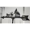 Image 2 : Large cast iron weathervane - deer - 31"x23"W