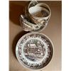 Image 3 : Vintage Old Mill China - 2 place settings, 2 dinner plates, 2 salad plates, 2 cups/saucers and 2 sou