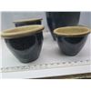 Image 2 : set of 4 cobalt glazed pottery plant pots