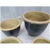 Image 3 : set of 4 cobalt glazed pottery plant pots