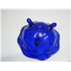 Image 4 : cobalt blue 3 footed fruit bowl