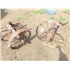 Image 1 : 2 steel wagon wheels - 34" and 28"