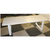 Image 1 : BAILIFF SEIZED: WHITE MODERN GYM BENCH 60" X 20" X