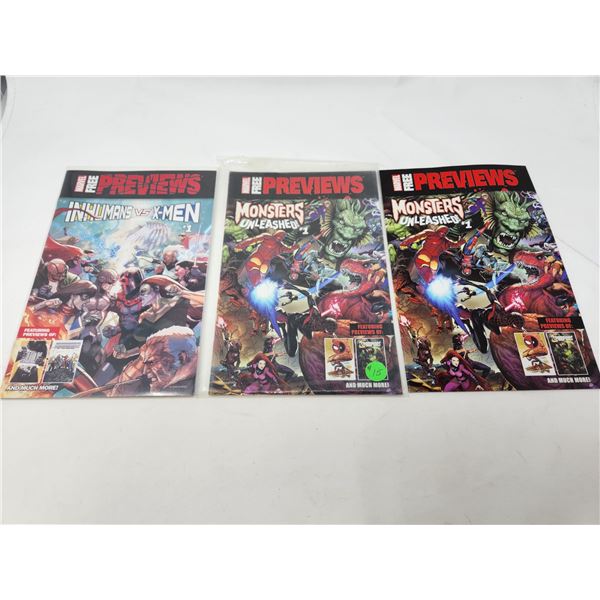Marvel Free Previews Comic Lot