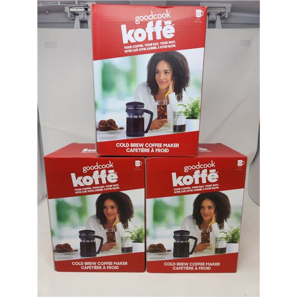 New Goodcook Koffe Cold Brew Coffee Maker Lot of 3